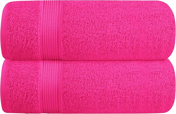 Belizzi Home Cotton 2 Pack Oversized Bath Towel Set 28x55 inches, Large Bath by Unknown