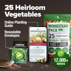 HOME GROWN 25 Variety Survival Seed Vault 12, 000+ Heirloom Non-GMO Vegetable - Image 8