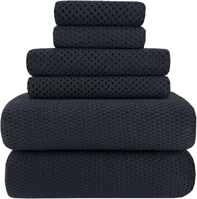 YTYC 29x59 Inch Bath Towels Set of 6 Large, Super Soft Absorbent Lint Free by YTYCTowels