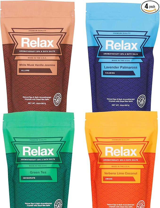 Relax Spa & Bath Aromatherapy Variety Pack Bath Salts by RelaxSpaBath
