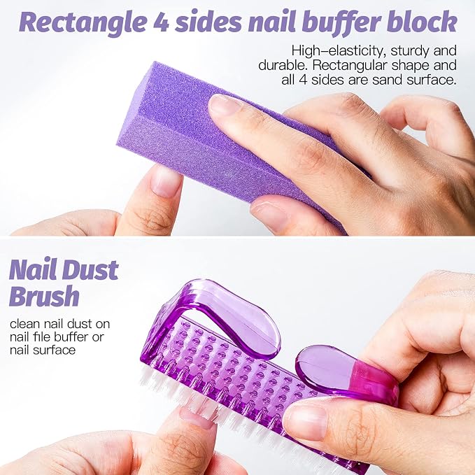 FANDAMEI Nail Files and Buffers, Nail Cuticle Remover Kit - Image 5