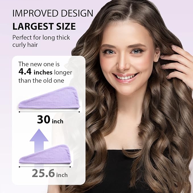 YFONG Larger Microfiber Hair Towel Wrap - Image 6