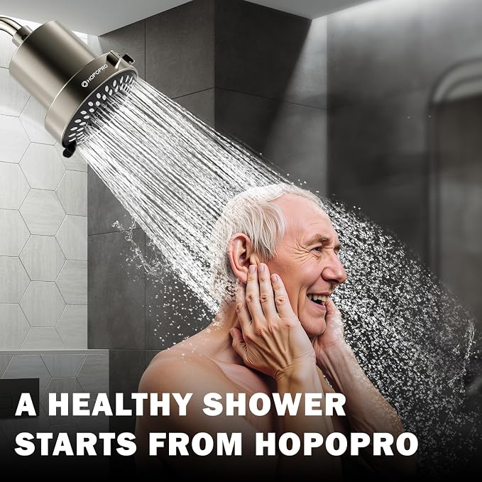 Filtered Shower Head with 5 Modes, HOPOPRO High Pressure Showerhead with Filter - Image 7