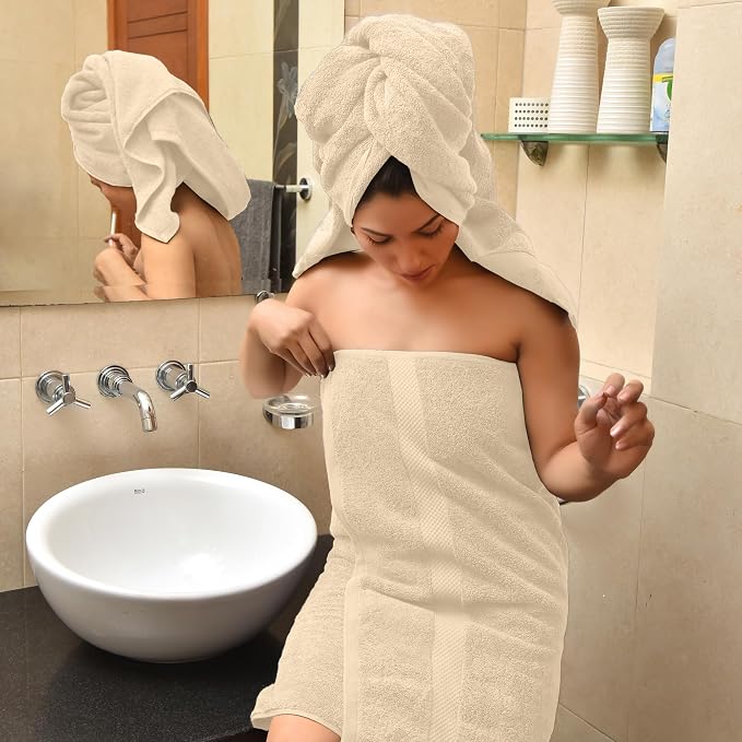 HERCULEAN Premium Bath Towels 24 x 48 Pack of 6 | Quick Dry and Highly - Image 4