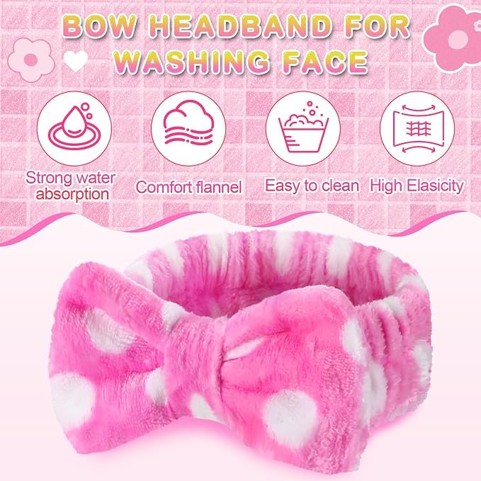 50 Pcs Pink Spa Headband Bulk Spa Sleepover Party Supplies - Image 2
