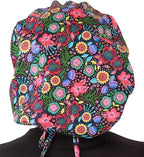 Sparkling EARTH Banded Bouffant Surgical Scrub Ponytail Working Caps and - Image 4