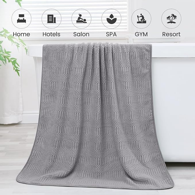 JML Bath Towels Set of 2, Large Microfier Body Towel - Image 7