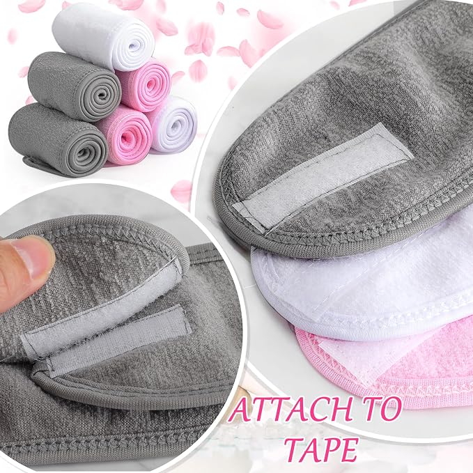 Hoteam 30 Pack Spa Headband Facial Esthetician Hair Wrap - Image 5