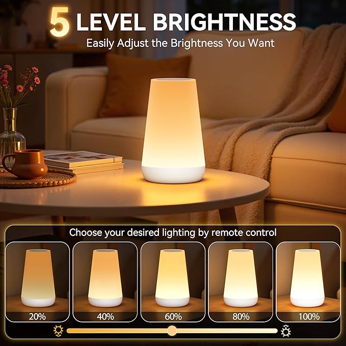Auxmir Night Light, Dimmable Touch Lamp - Image 3