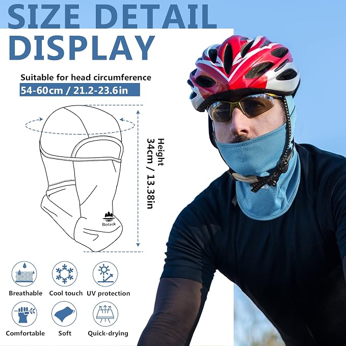 Balaclava Face Mask Sun UV Protection Breathable Full Head Mask - Image 6