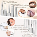 16 Pcs Blackhead Remover Tools 410 Grade Stainless Steel | Pimple Popper Tool - Image 4