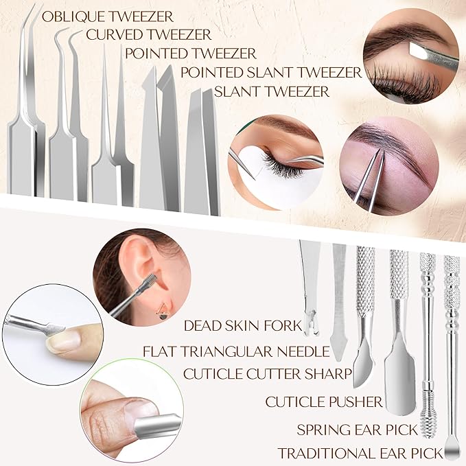 16 Pcs Blackhead Remover Tools 410 Grade Stainless Steel | Pimple Popper Tool - Image 4