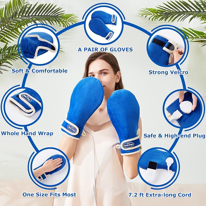 CAMECO Electric Heated Mittens for Hands & Fingers, Heating Pad & Gloves for - Image 5