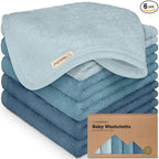 6-Pack Baby Washcloths – Soft Absorbent Viscose from Bamboo Washcloths by KeaBabies