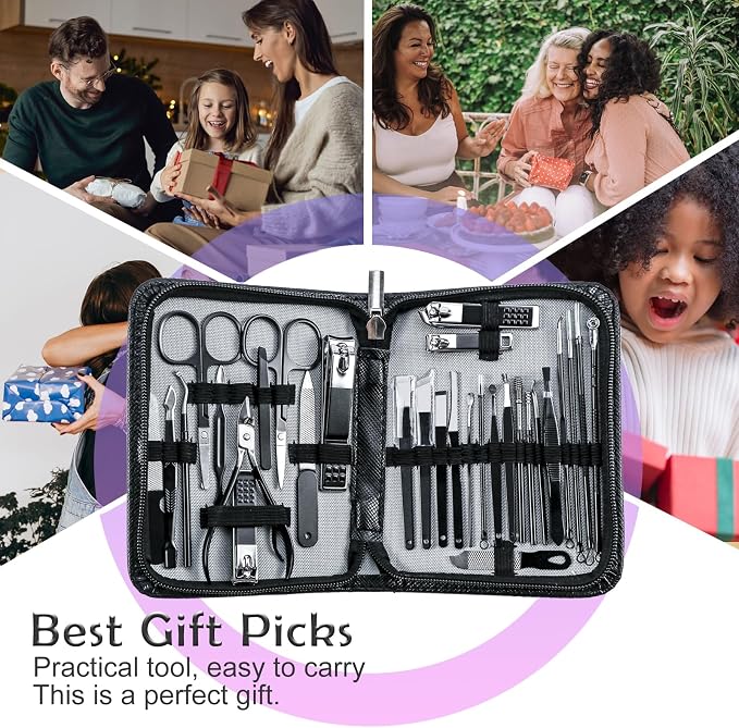 Manicure Pedicure Kit Professional 30pcs Complete Nail Care kit，fingernail and - Image 7