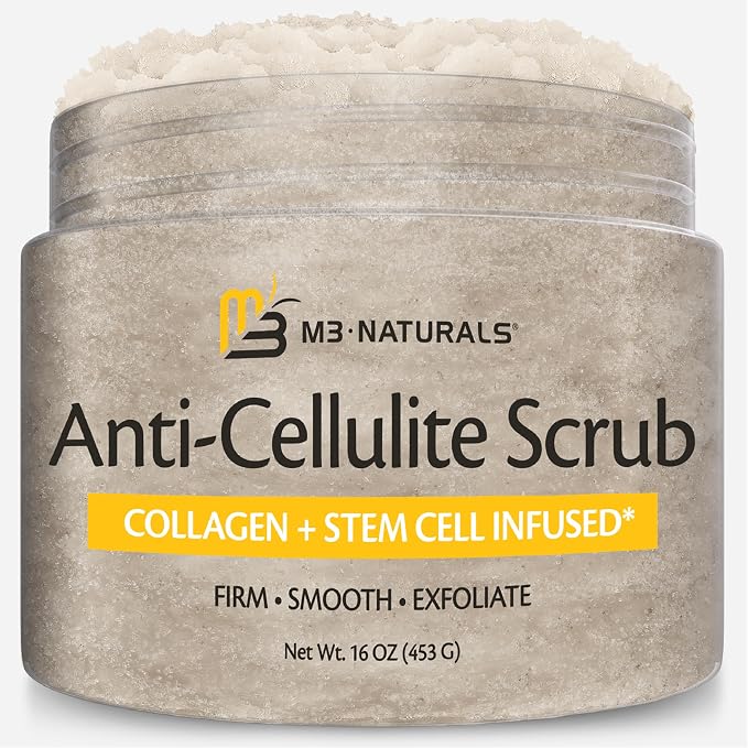 Anti-Cellulite Body Scrub for Skin Tightening, Moisturizing & Smoothing by M3Naturals