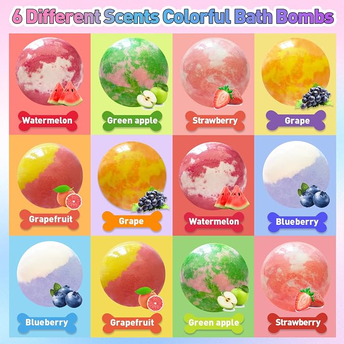 Bath Bombs for Kids with Surprise Inside, Shea & Coco Butter Dry Skin Moisturize - Image 3