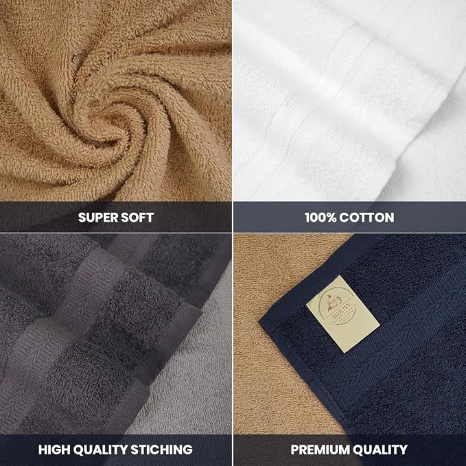 Medium Bath Towels Pack of 6 – 24x48 Inches – Soft, Quick Dry & Highly - Image 5
