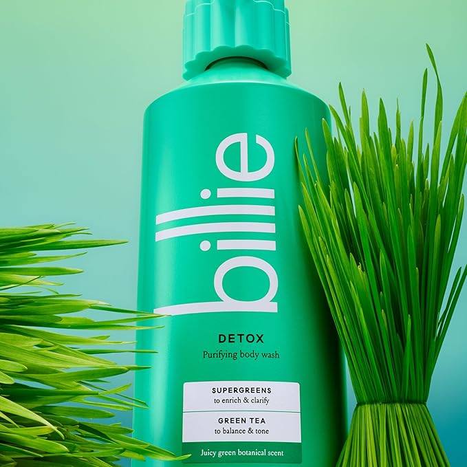 Billie Detox Purifying Womens Body Wash, 18 fl oz, Juicy Green Botanical Scent - Image 4