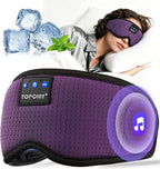 TOPOINT Sleep Mask with Bluetooth Headphones, Breathable Silk Eye Mask by TOPOINT