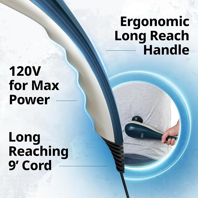Wahl Deep Tissue Corded Long Handle Percussion Massager, Handheld Therapy - Image 8