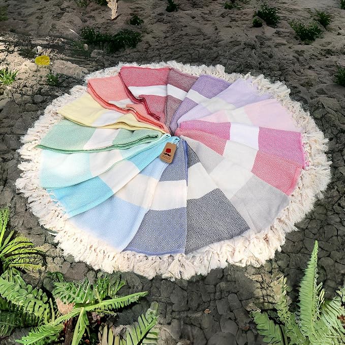 Bazaar Anatolia Turkish Beach Towel – 100% Cotton, Quick Dry, Sand Free Towel - Image 9