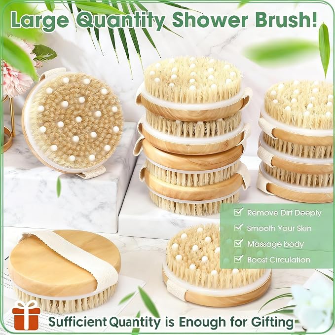 Gejoy 20 Pcs Dry Brushing Body Brush - Image 3