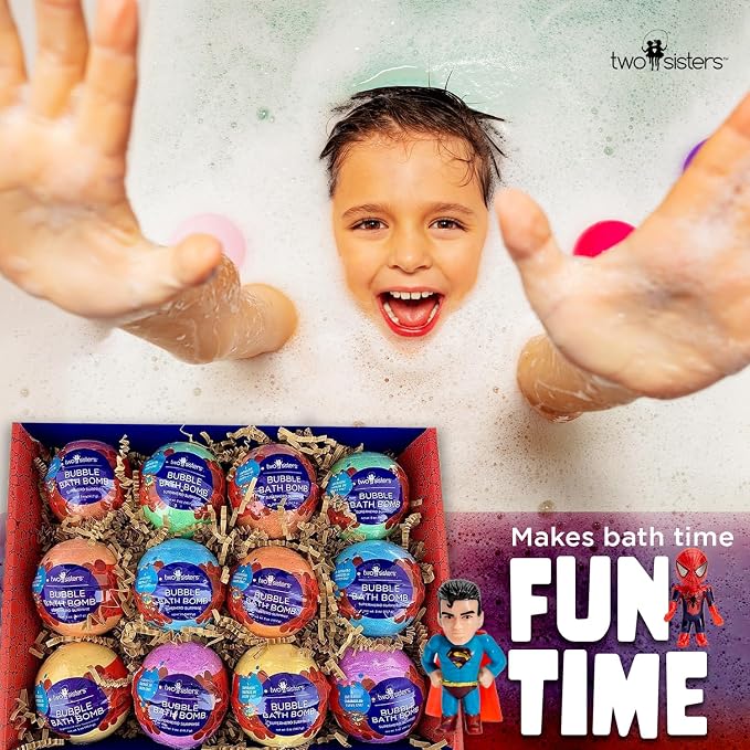 Superhero Boys Bath Bombs with Surprise Hero Toys Inside - Image 2