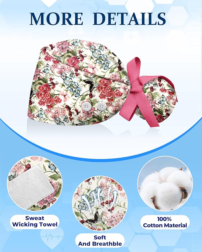 Plifal 100% Cotton Scrub Cap - Image 3