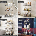 Akinbas 3 Tier Bathroom Organizer Countertop Makeup Perfume Tray Skincare - Image 5