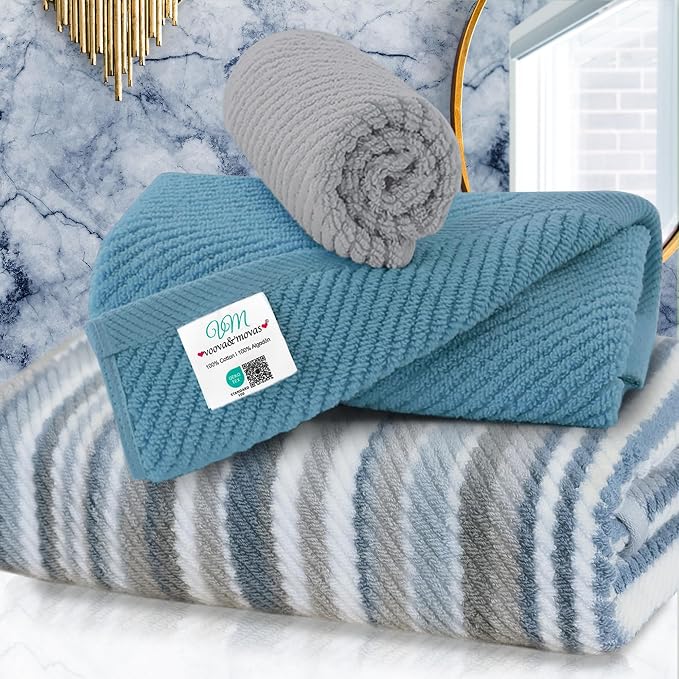 VOOVA & MOVAS Towel Set for Bathroom by VOOVAMOVAS