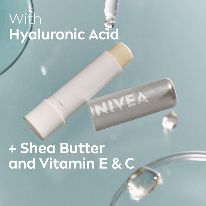 NIVEA Dewy Lip Balm with Hyaluronic Acid, Lightweight and Ultra-Hydrating - Image 4