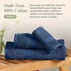 Springtree Home 100% Cotton Bath Towel Set of 4 | Super Soft & Absorbent - Image 5