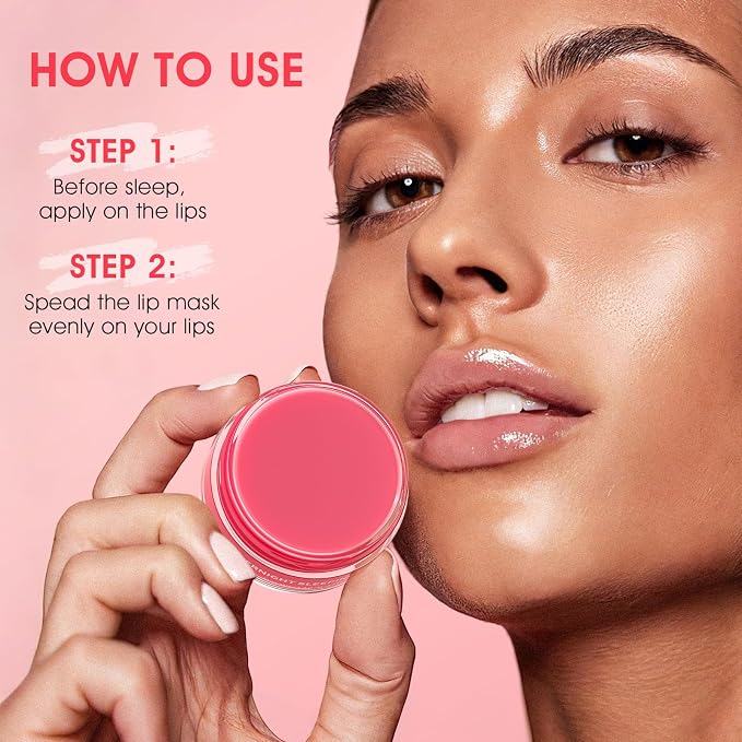 Lip Mask Set, Overnight Treatment Lip Care, Moisturize & Nourish Lip Butter Balm - Image 6