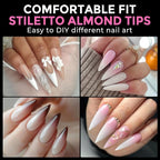UNA GELLA Long Stiletto Gel Nail Tips: 216pcs Halloween Stiletto Almond Fake - Image 2