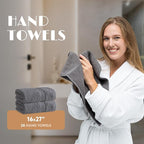 Gray Bath Towel Set of 6 - Image 5
