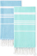 2 Packs Cotton Turkish Beach Towels Quick Dry Sand Free Soft Absorbent Adult by ANTFUNYgivesmorechoices