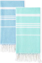 2 Packs Cotton Turkish Beach Towels Quick Dry Sand Free Soft Absorbent Adult by ANTFUNYgivesmorechoices