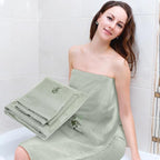 3 Pcs Eucalyptus Leaves Bathroom Towel Set Farmhouse Embroidered Eucalyptus - Image 5