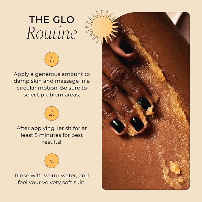 GLO Melanin Turmeric Scrub for Dark Spots, Brightening Inner Thighs Bikini Area - Image 8