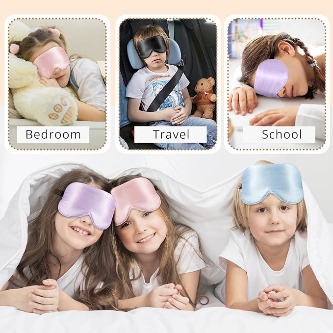 Kids Sleep Mask Eye Cover, 100% Real Natural Pure Silk Eye Mask - Image 7