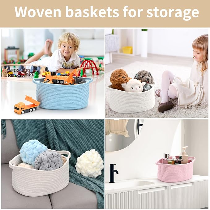 Happyiren Cute Burgundy Woven Gift Basket – Empty Burr Baskets - Image 5