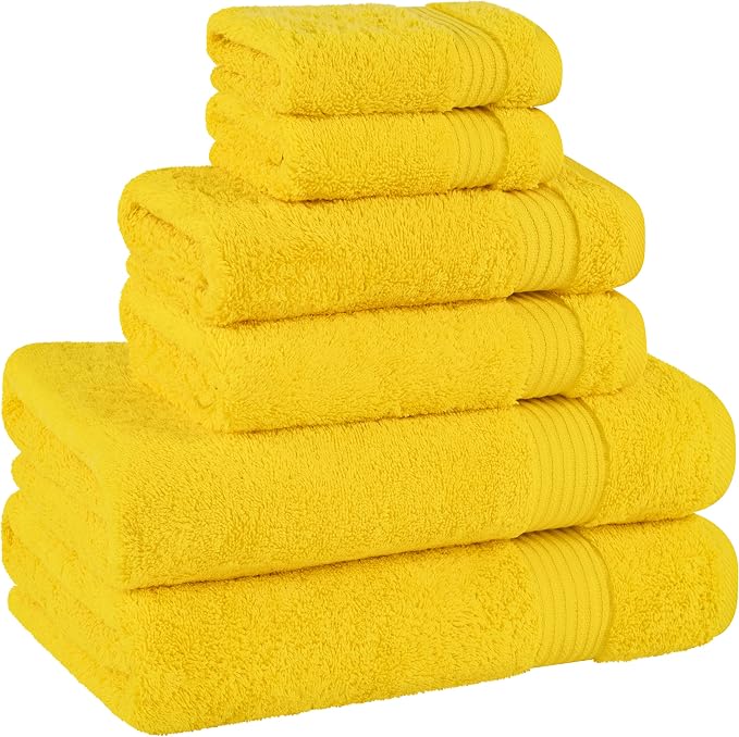 Cotton Paradise 6 Piece Towel Set, 100% Cotton Soft Absorbent Turkish Towels - Image 6