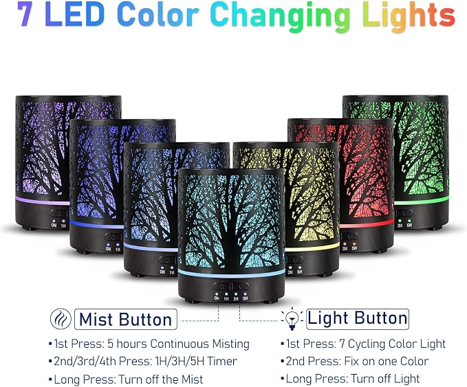 EQUSUPRO Essential Oil Diffuser 300ml Metal Electric Ultrasonic Diffuser - Image 2