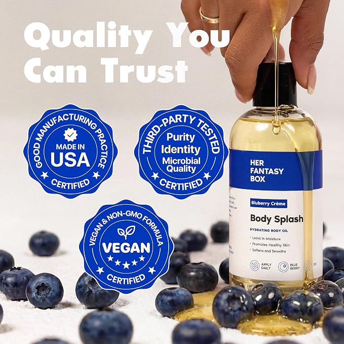 Her Fantasy Box | Body Splash Blueberry Crème Fragrance Oil – Fruity Creamy - Image 6