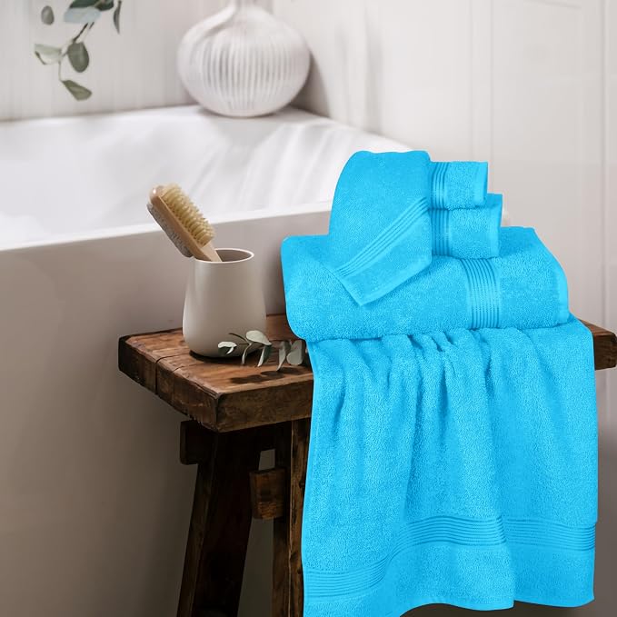 Elvana Home Ultra Soft 6 Pack Cotton Towel Set, Contains 2 Bath Towels 28x55 - Image 4