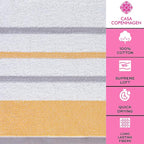 CASA COPENHAGEN White Bay 4Pcs 100% Egyptian Cotton Designer Hand Towels Gift - Image 4