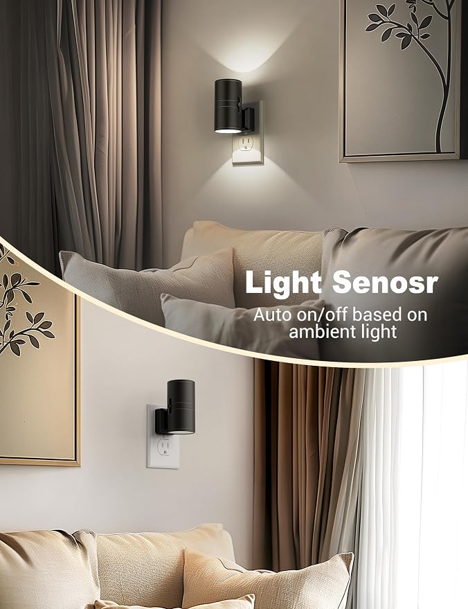 Night Lights Plug into Wall, Dimmable Night Light Plug in, Modern Night Lights - Image 3