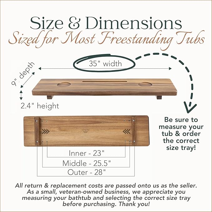 Premium Nature Shed Bathtub Tray - Image 4