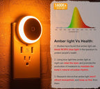 Amber Night Light Plug in, Dusk to Dawn Sensor, Automatic Nightlight, Energy - Image 3